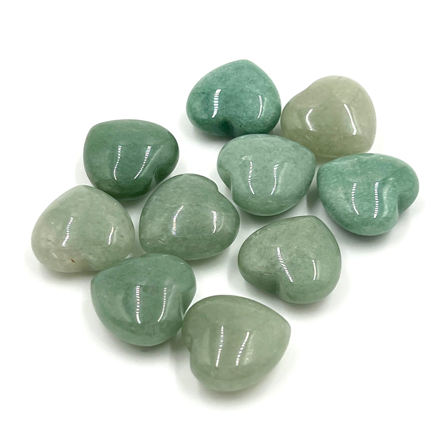 Green Aventurine Pocket Hearts