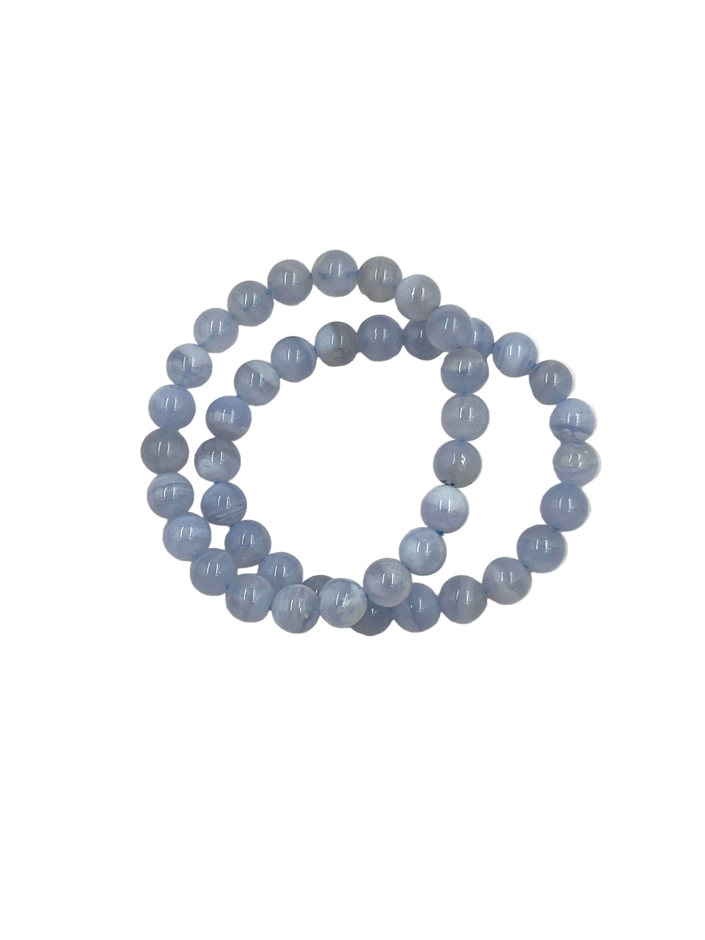Blue Lace Agate Beaded Bracelet