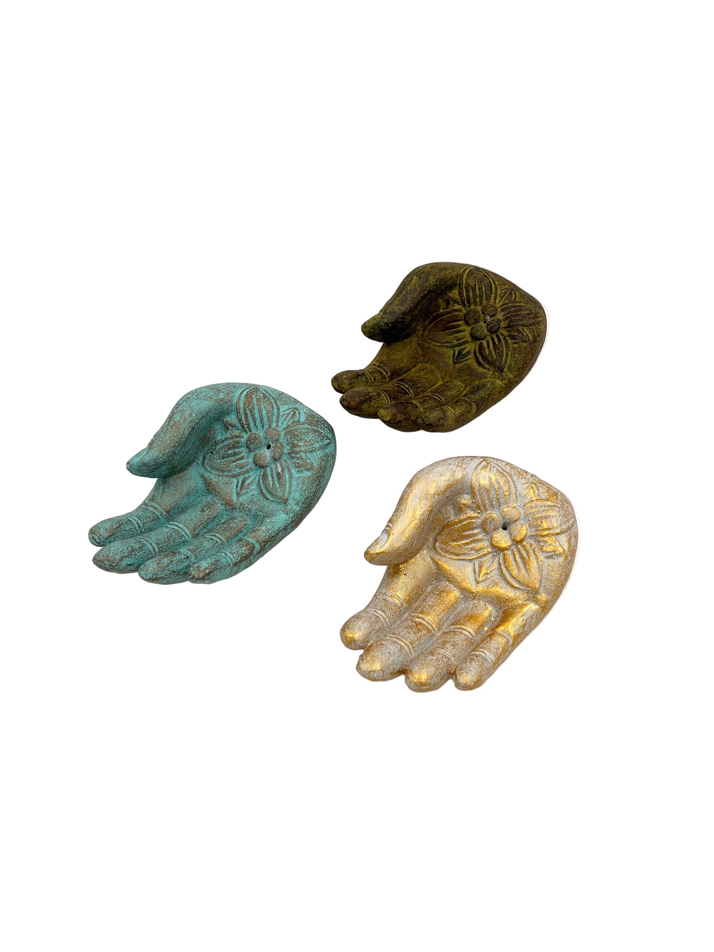 Resin Lotus Hand Incense Burner