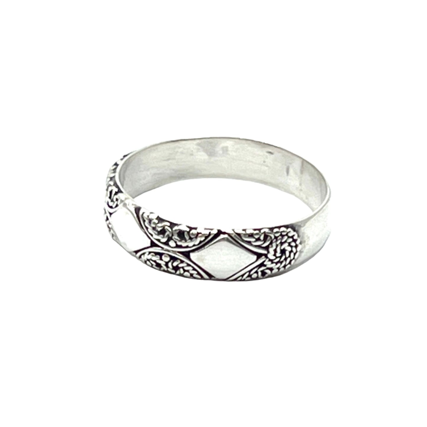 Sterling Silver Triple Diamond Rings