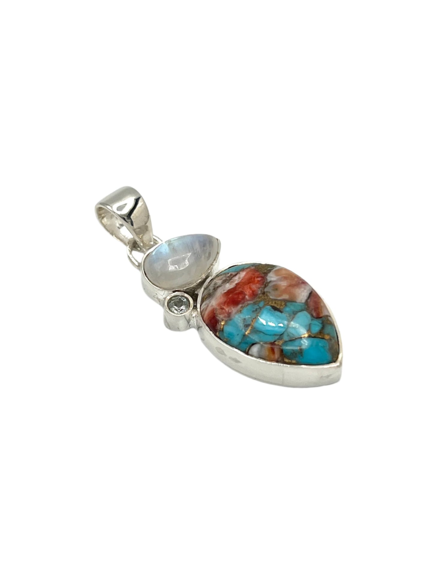 Spiny Oyster Shell Turquoise Pendants