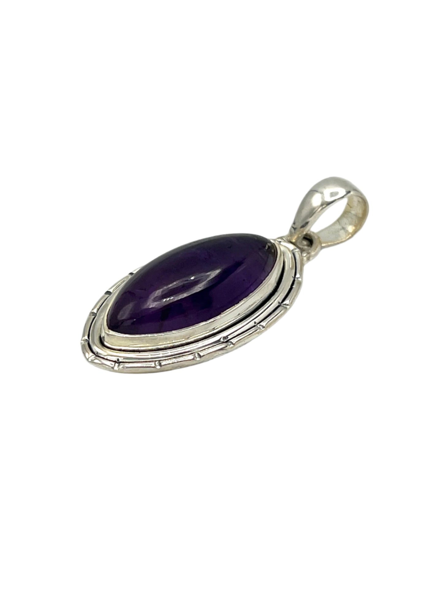 Sterling Silver Marquise Amethyst Pendants