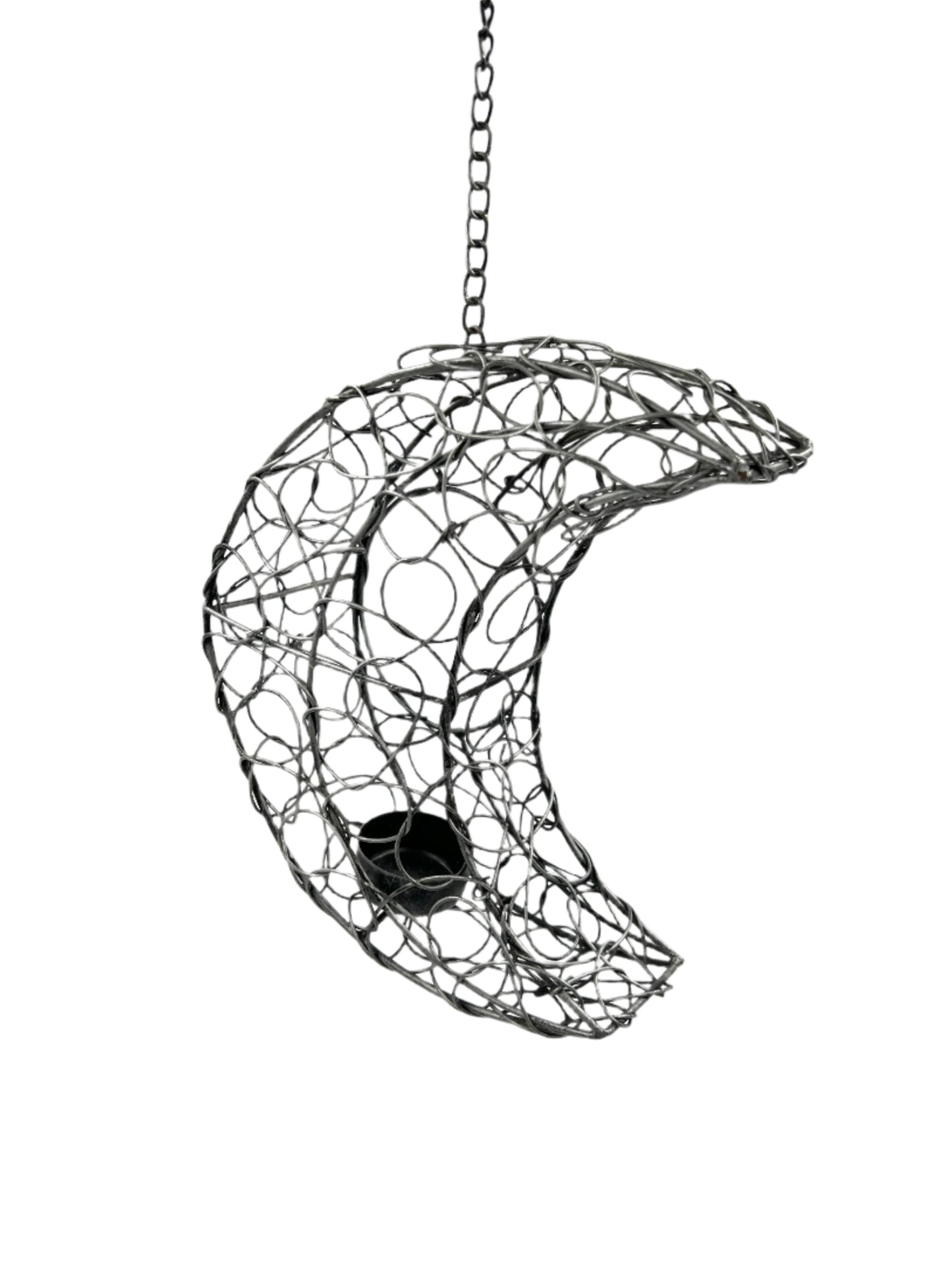 Metal Moon Hanging Candle Holder