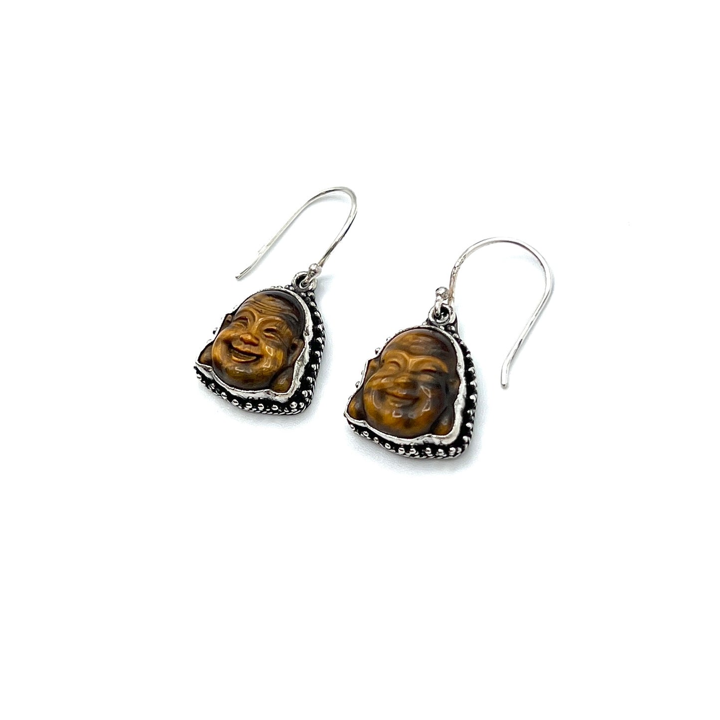 Small Happy Buddha Earrings
