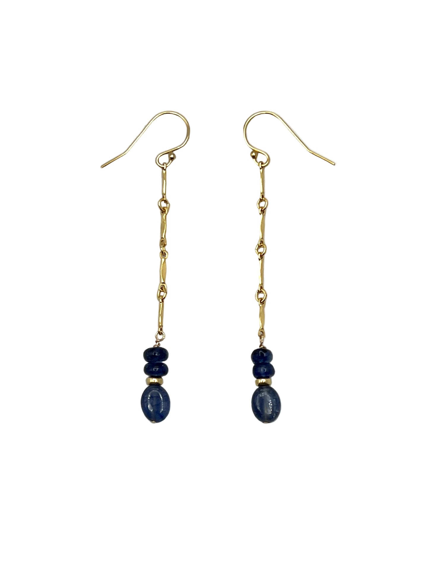 Sapphire & Ruby Gold Filled Earrings