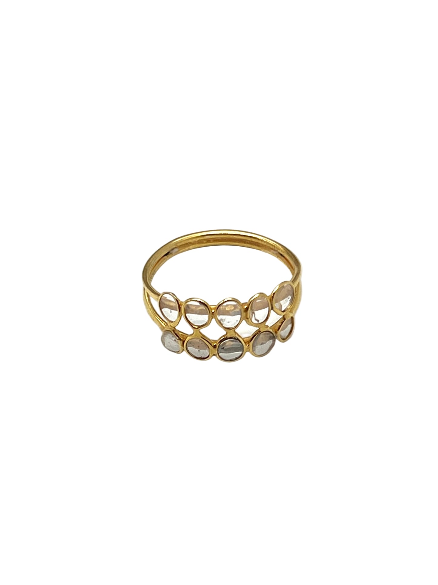 Polki Diamonds Double Band Ring