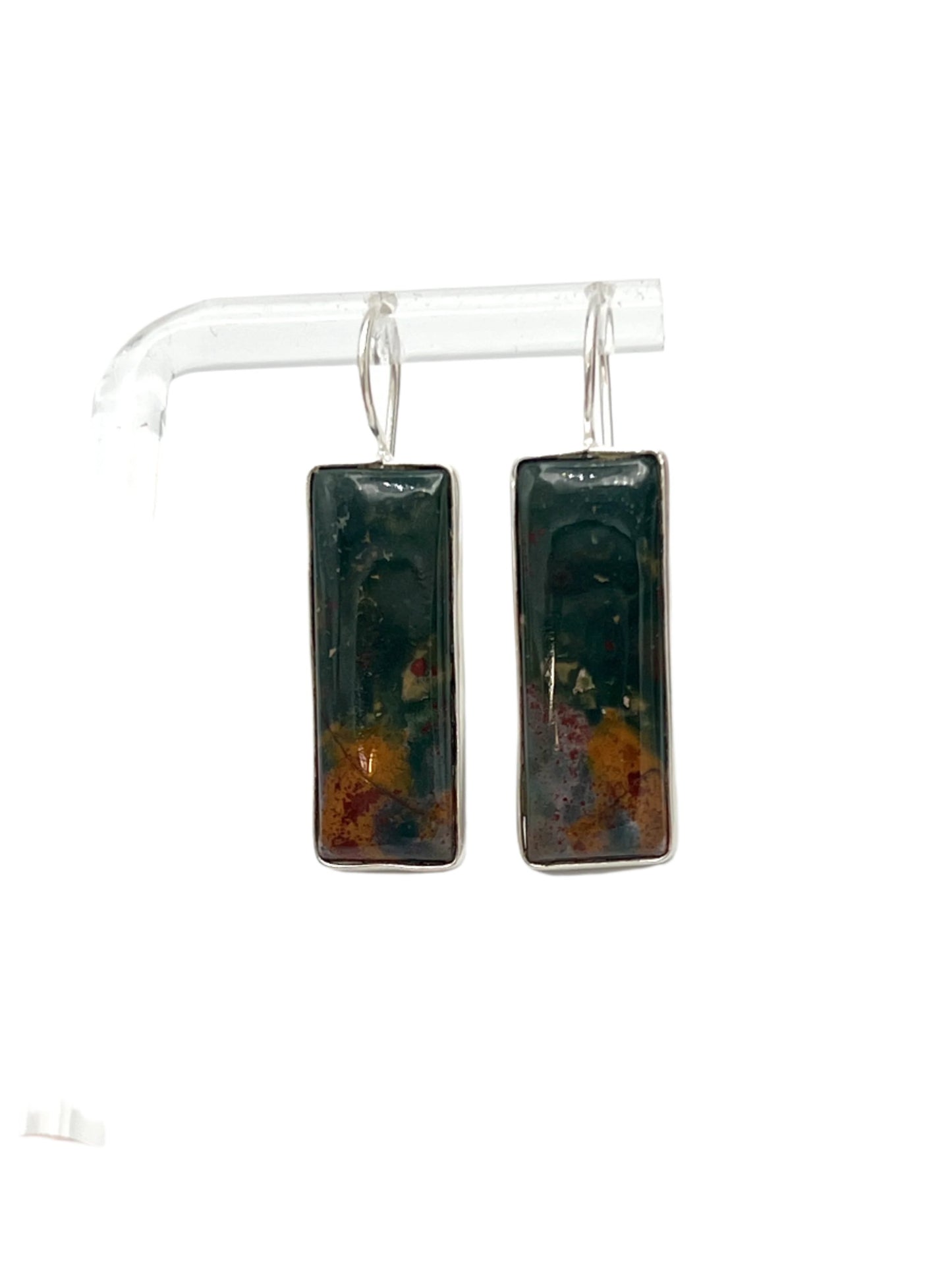 Sterling Silver Ocean Jasper Earrings