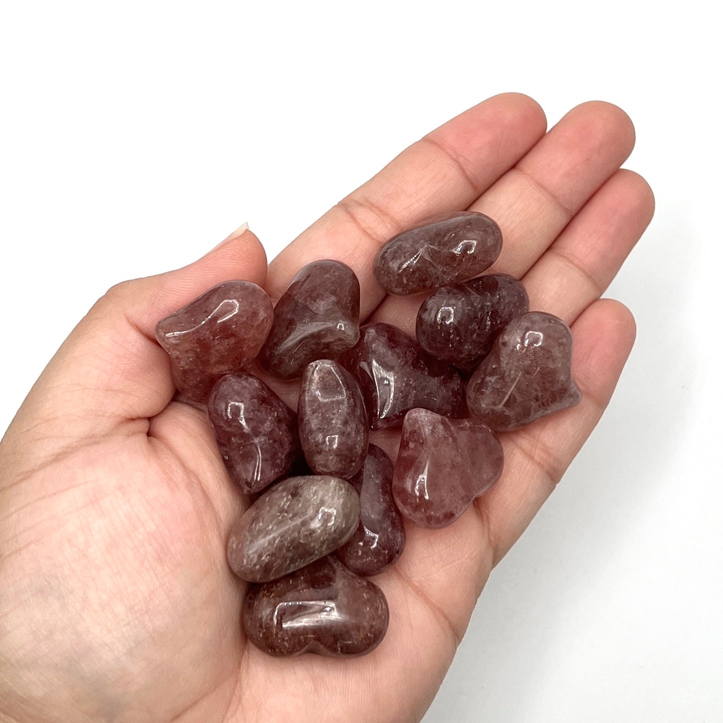 Strawberry Quartz Puffy Hearts
