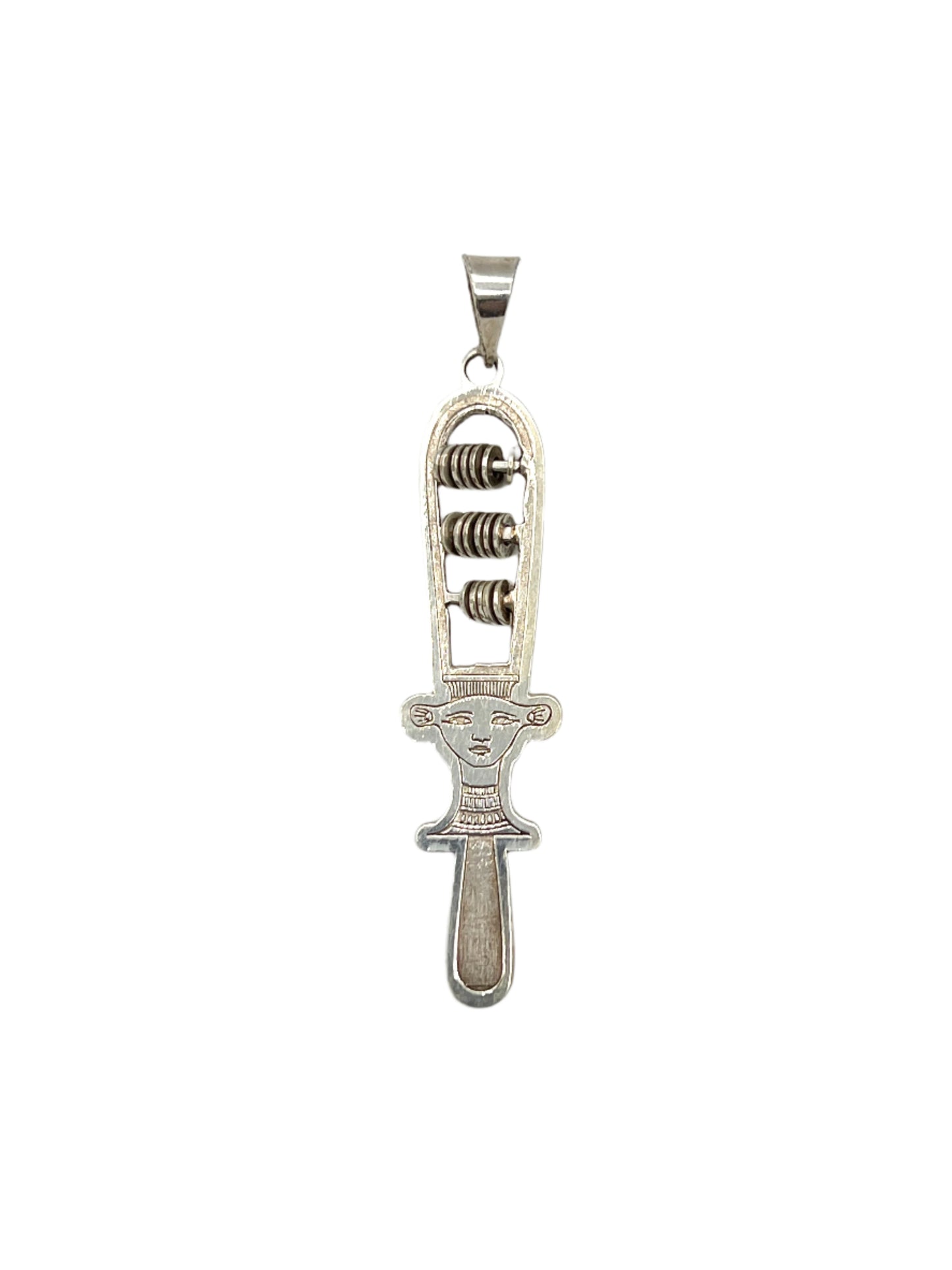 Silver Sistrum Goddess Pendants