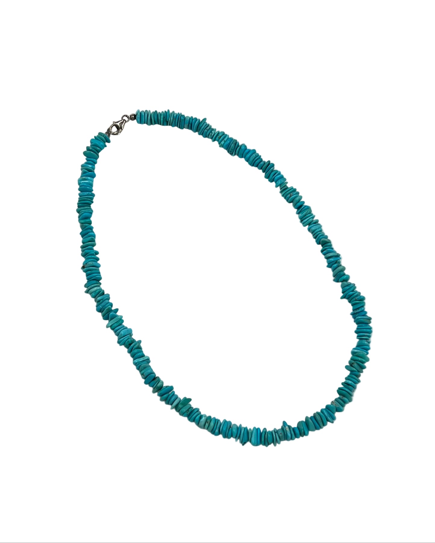 Silver Chip Turquoise Necklace