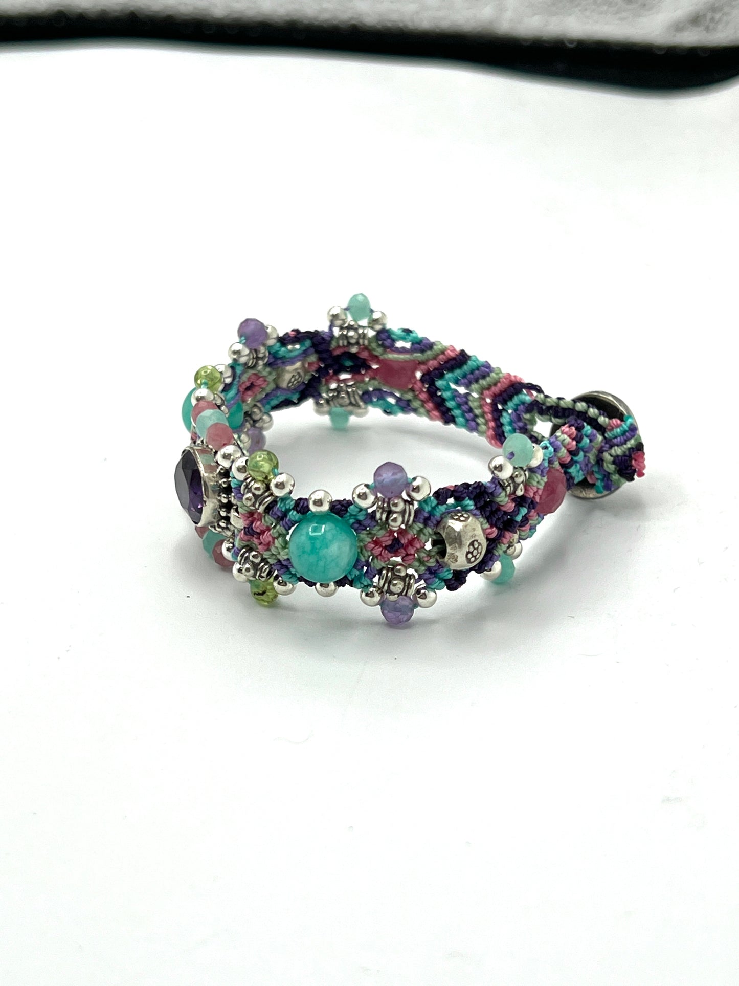 Macrame Amethyst Bracelet