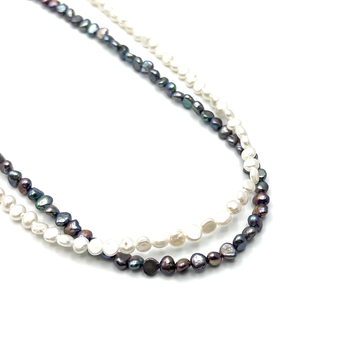 Sterling Silver Multi Strand Pearl Necklace