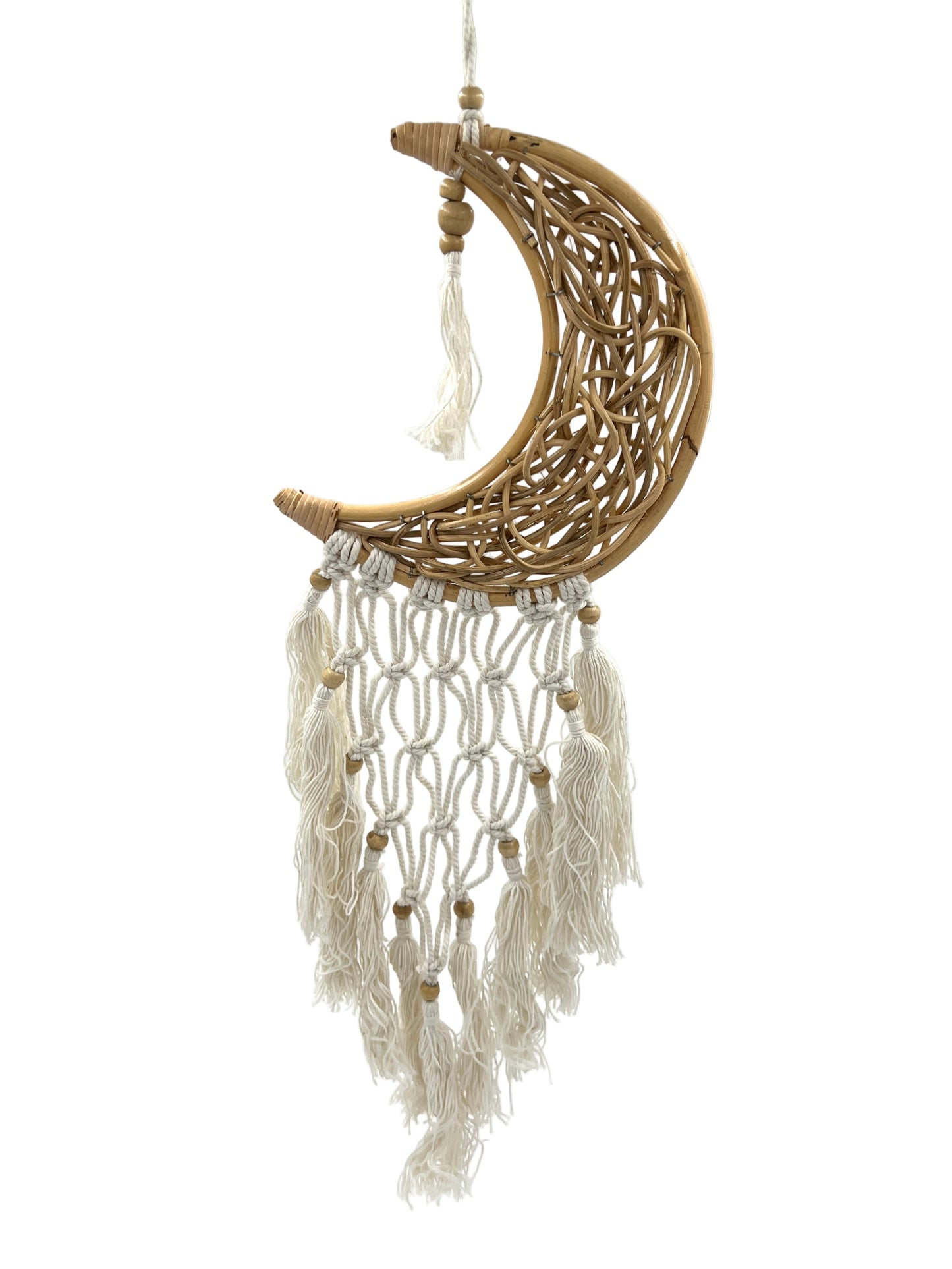 Woven Wood Moon Dream Catcher