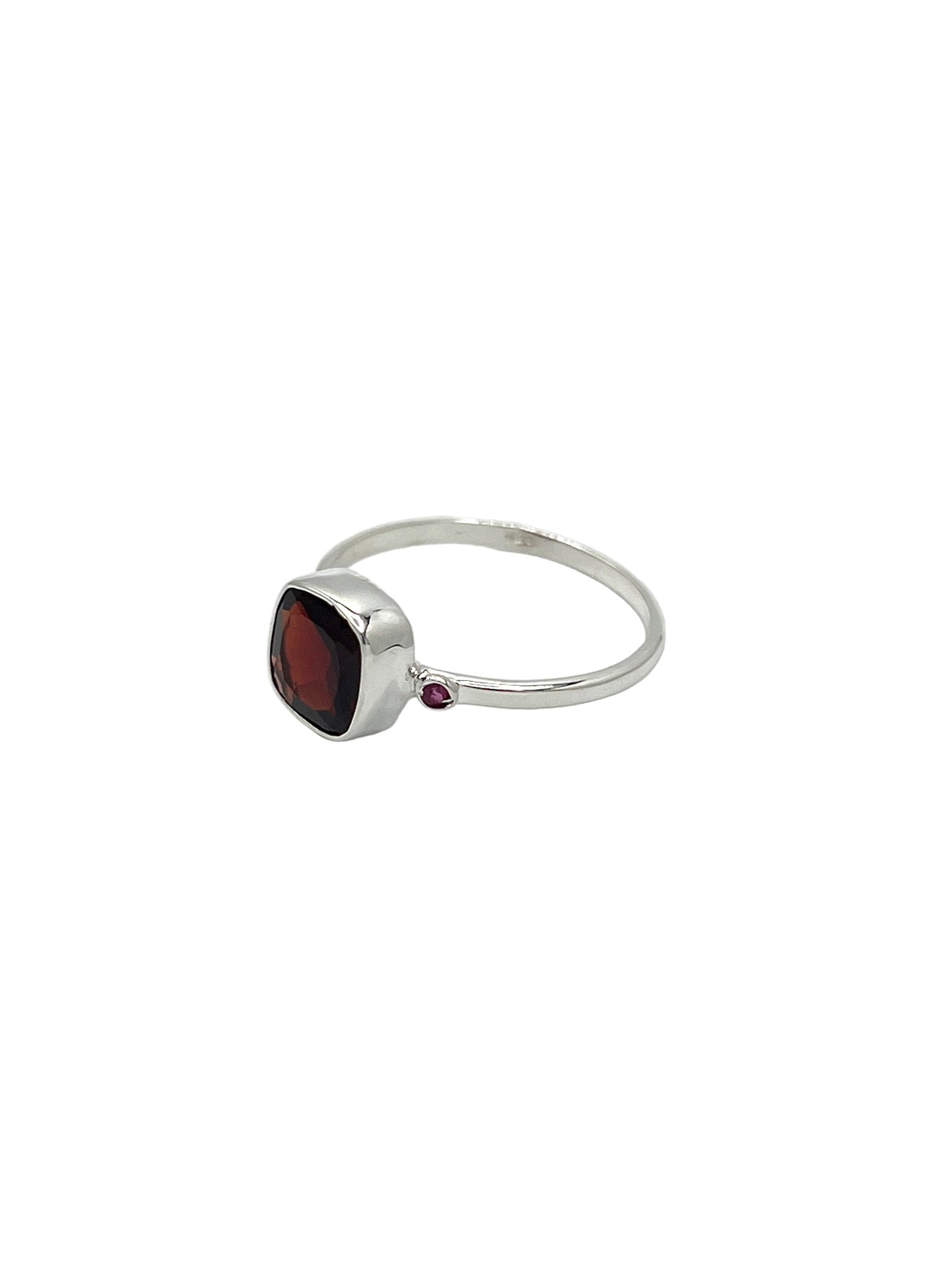Faceted Square Gemstone Ring
