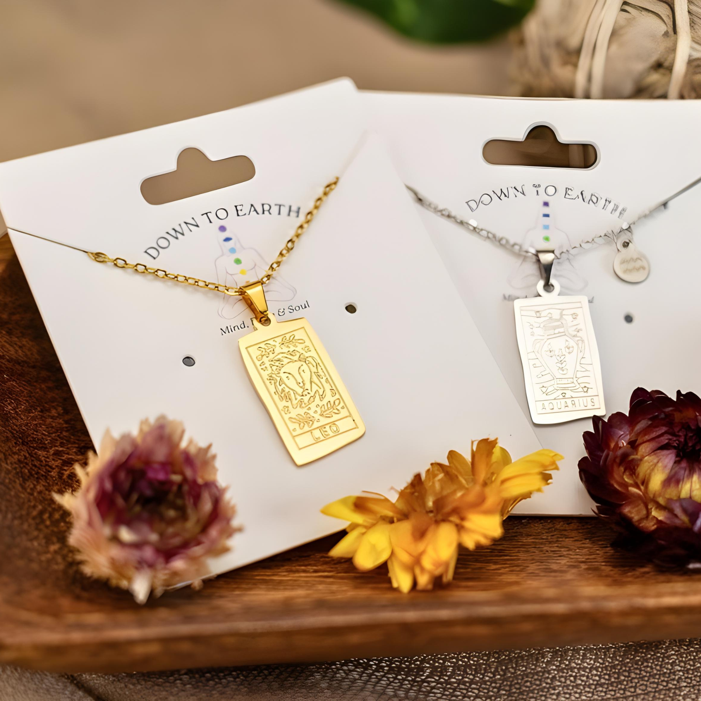 Zodiac Tarot Card & Astrology Necklace