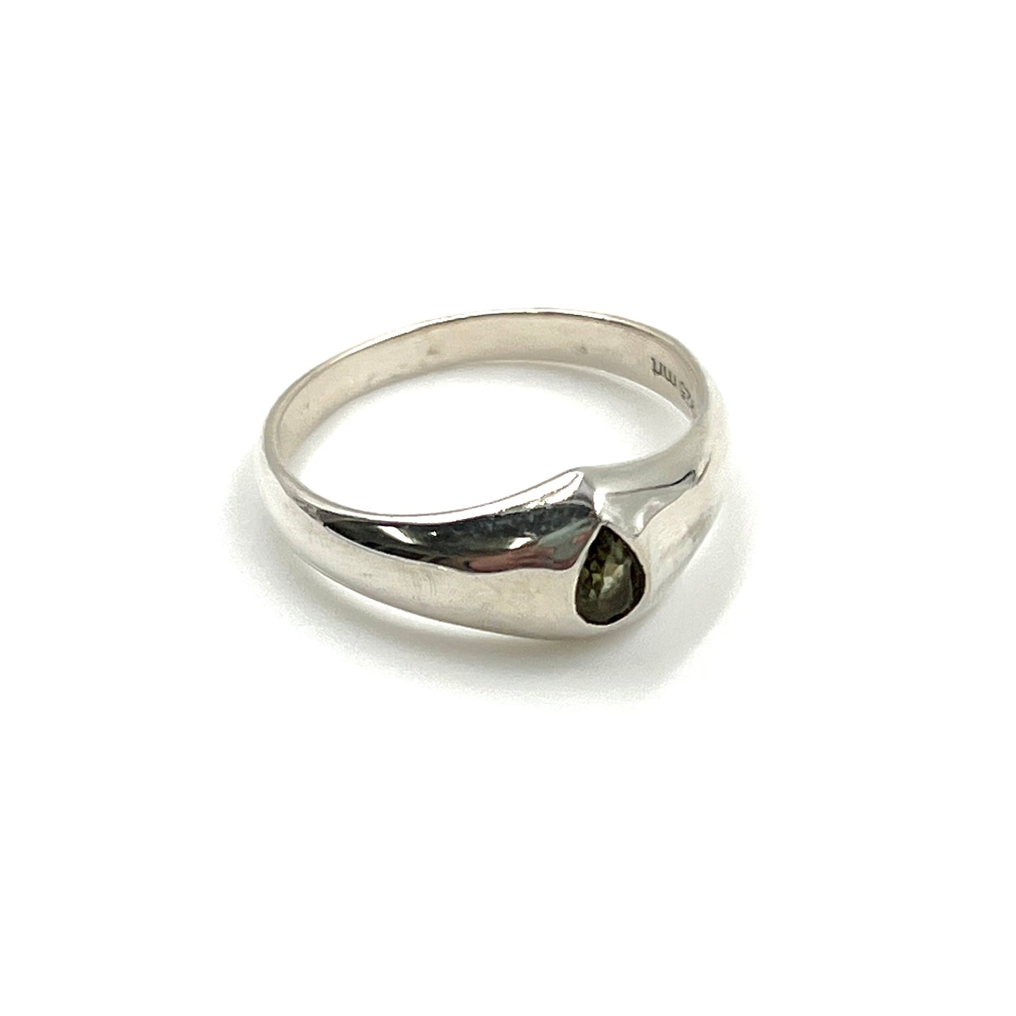 Sterling Silver Moldavite Ring
