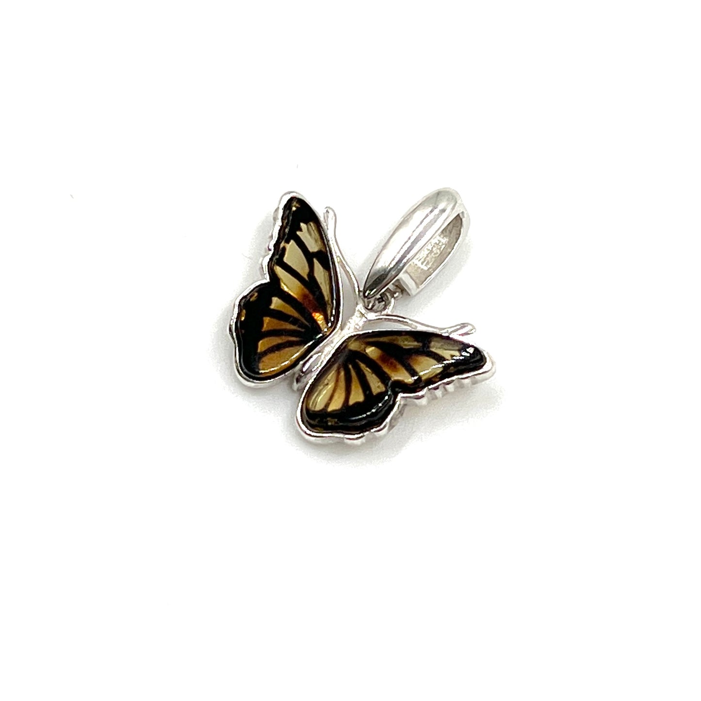 Amber Butterfly Pendants