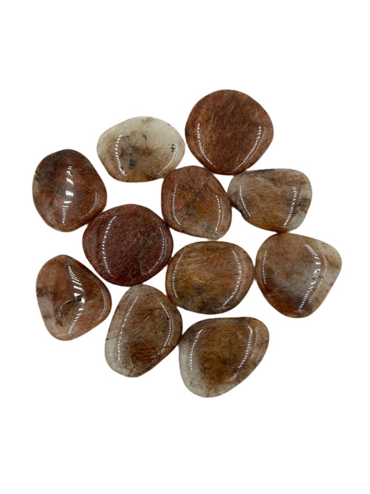 Brown stones on a white background