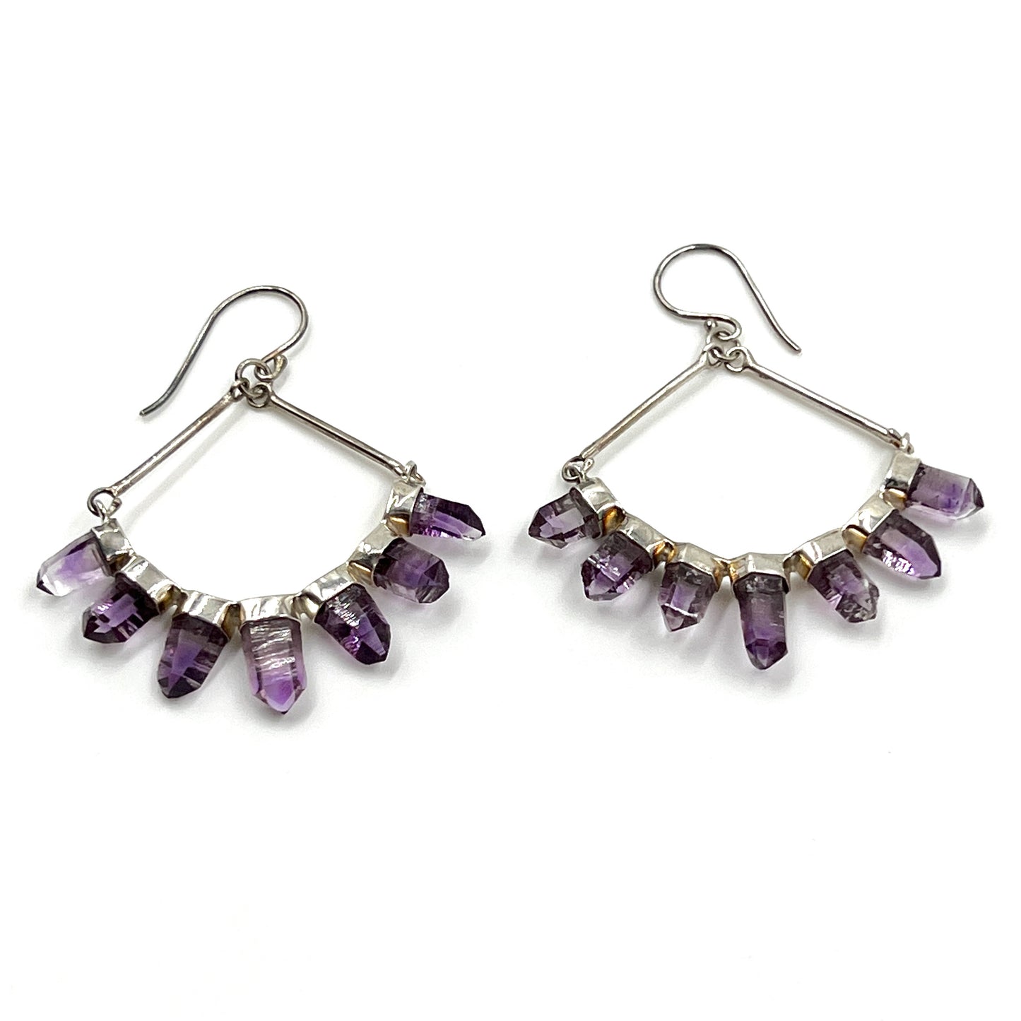 Sterling Silver Crystal Dangle Earrings