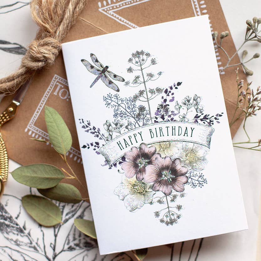 Mini Card - Dragonfly Birthday