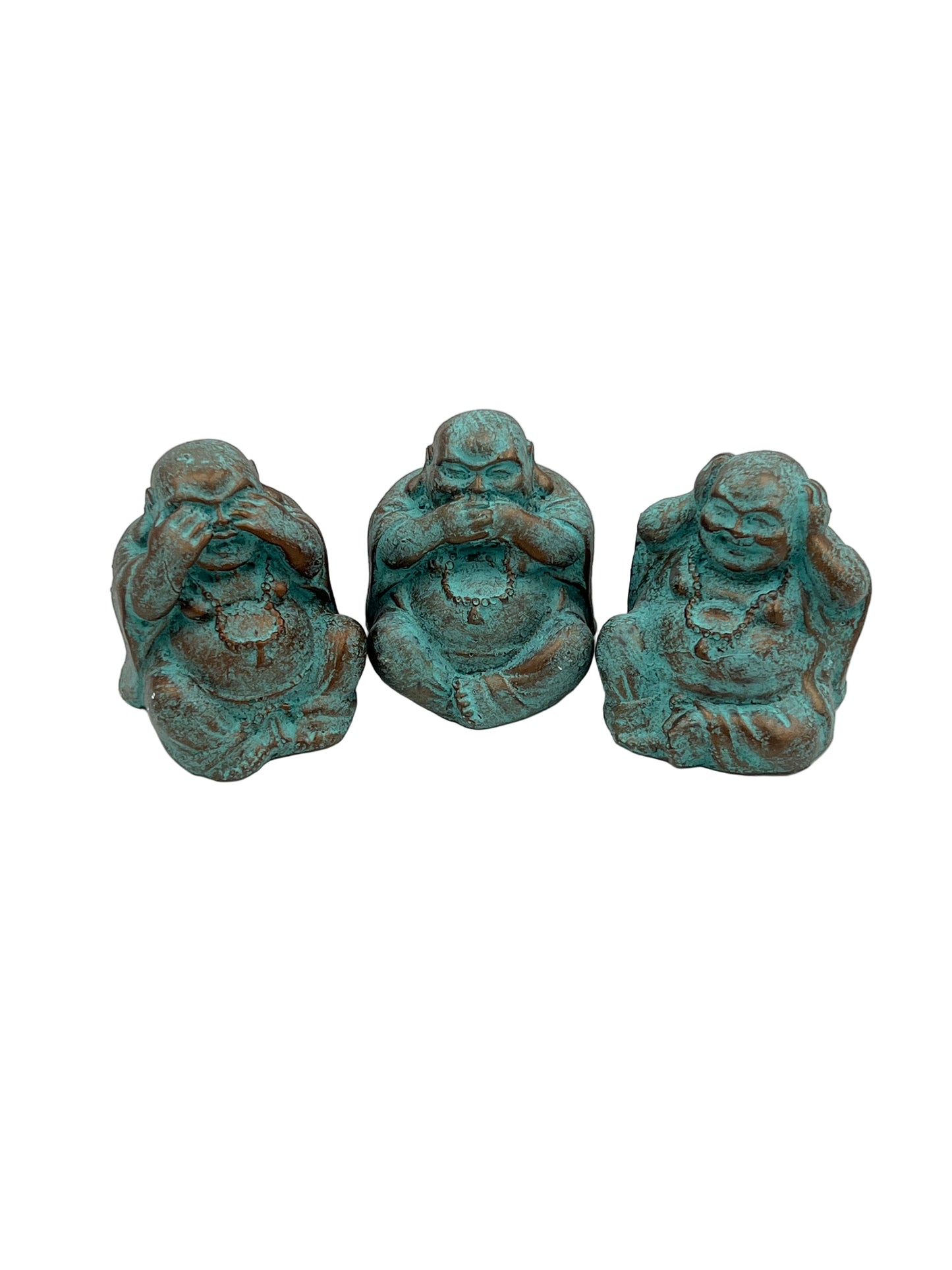 Resin Buddha See No Evil, Hear No Evil, Speak No Evil Set