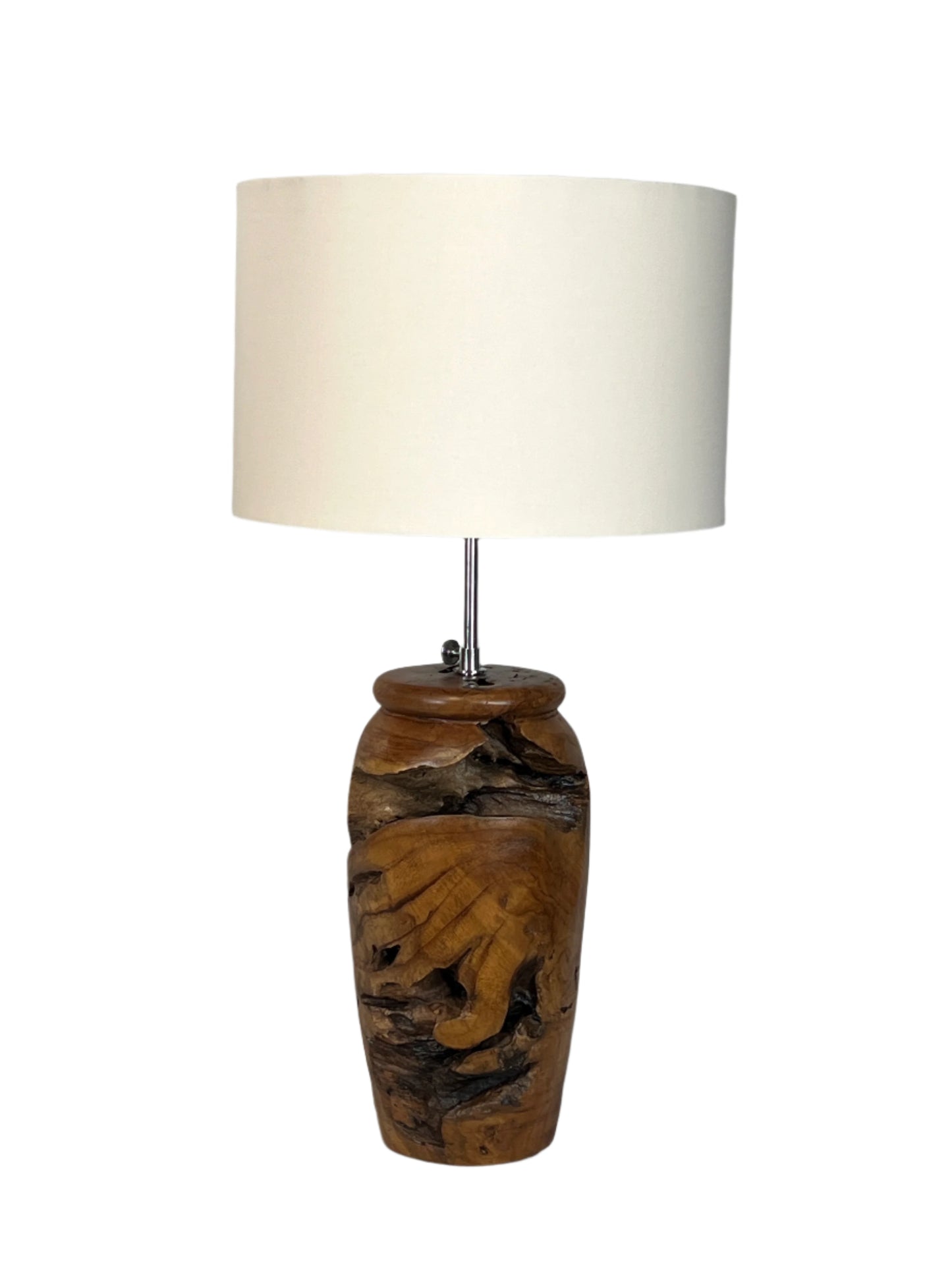 Teak Vase Table Lamp