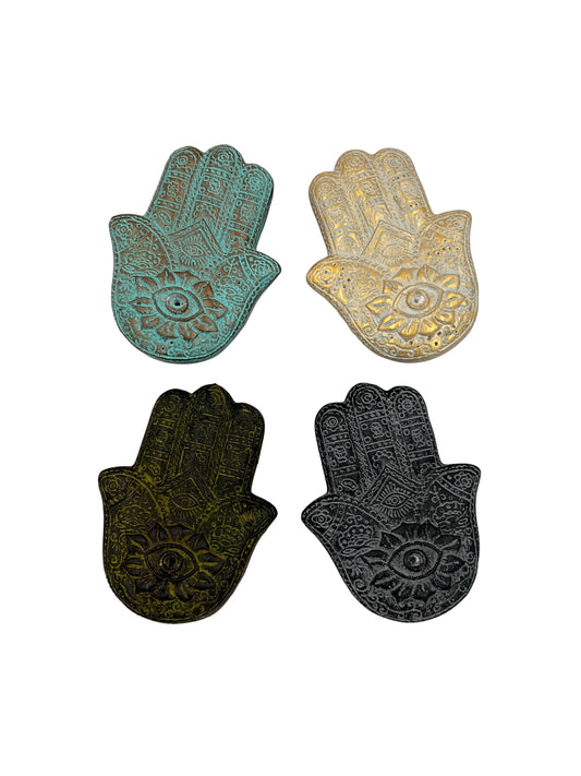 Resin Hamsa Incense Burner