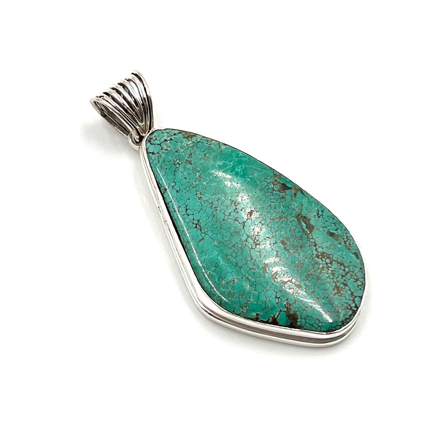 Sterling Silver Large Turquoise Pendants