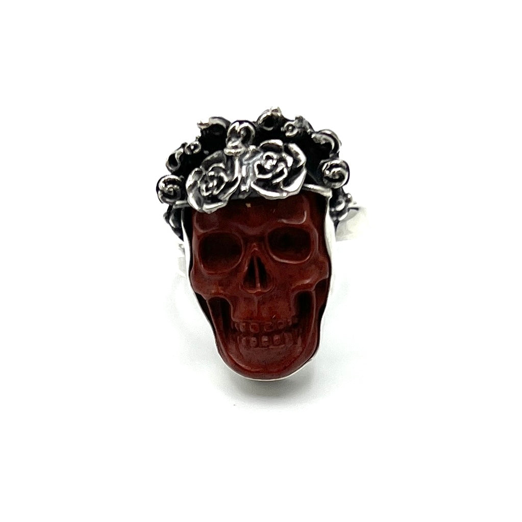 Bertha Skull Red Jasper Ring