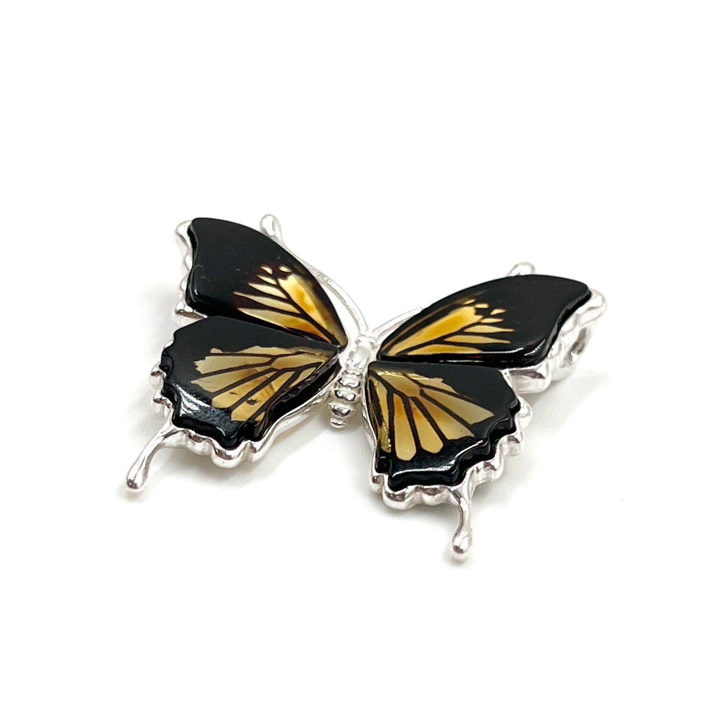 Amber Butterfly Pendants