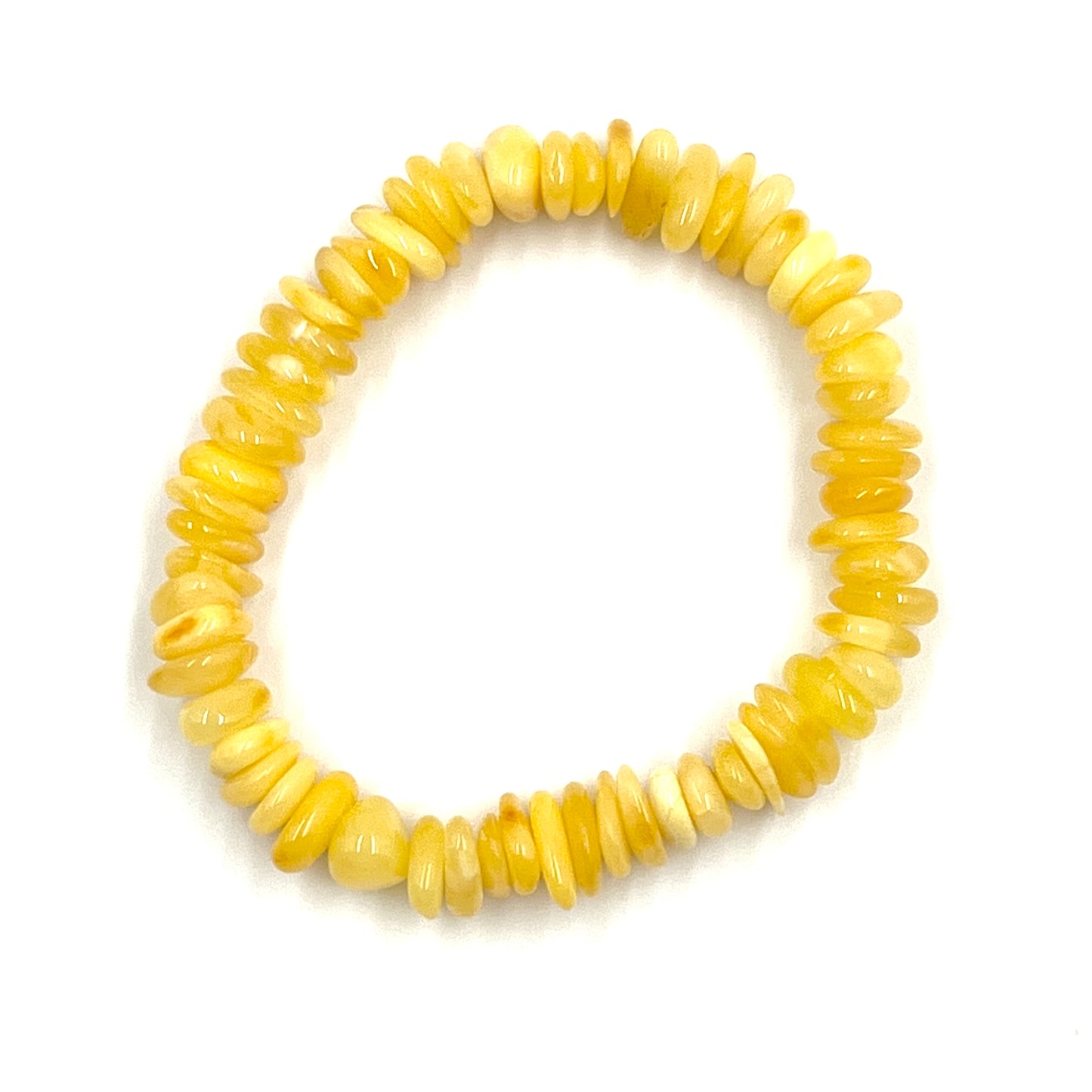 Polished Butterscotch Amber Stretchy Bracelets