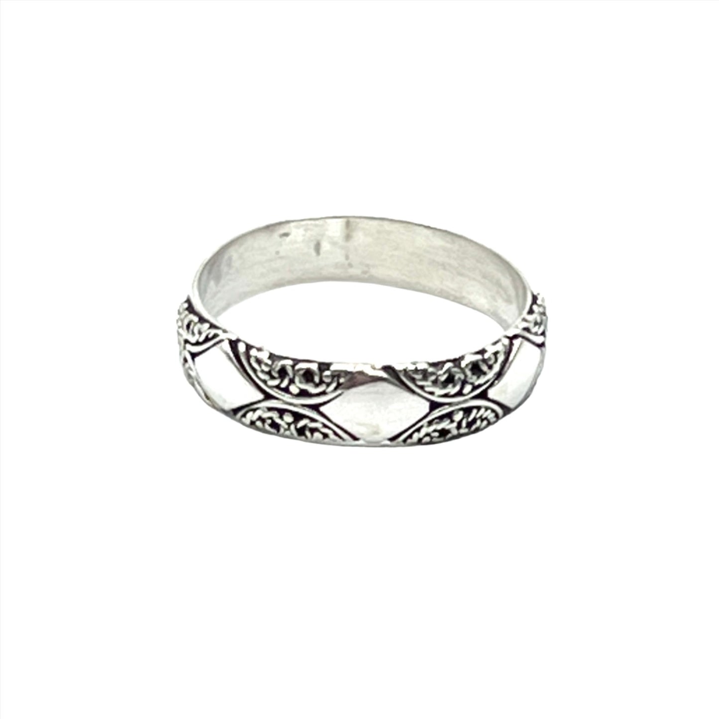 Sterling Silver Triple Diamond Rings