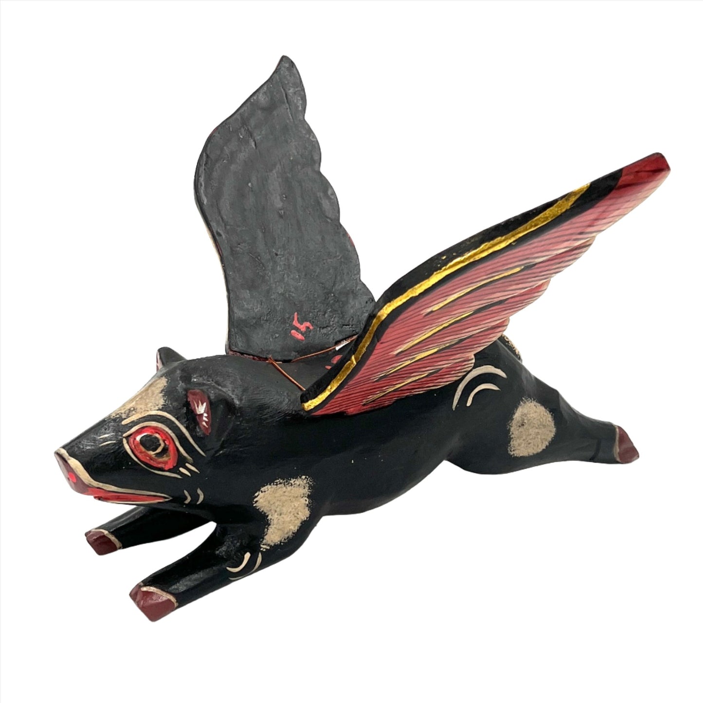 Hand Carved Flying Pig Spirit Chasers