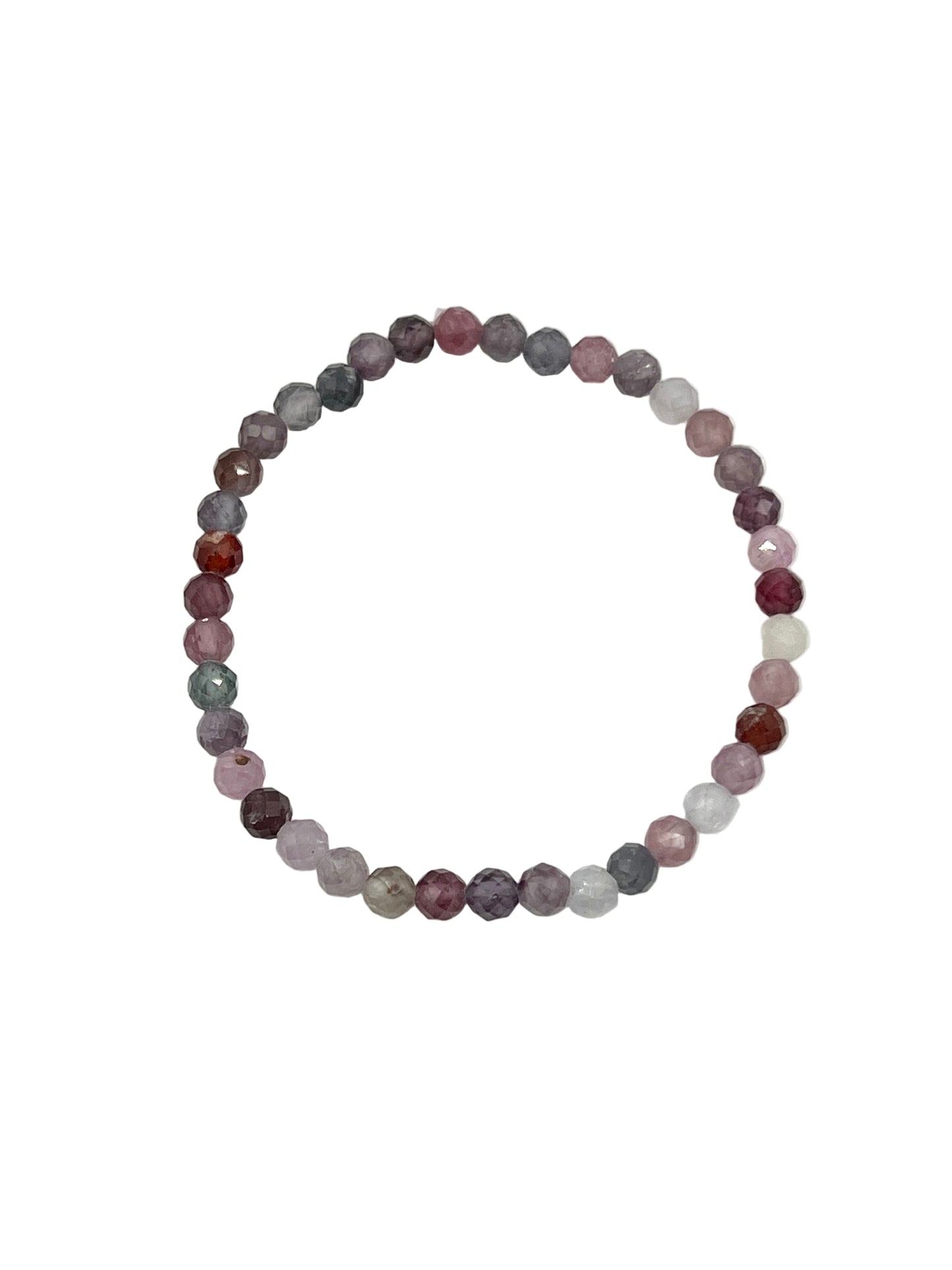 Faceted Pink Spinel Beaded Bracelet