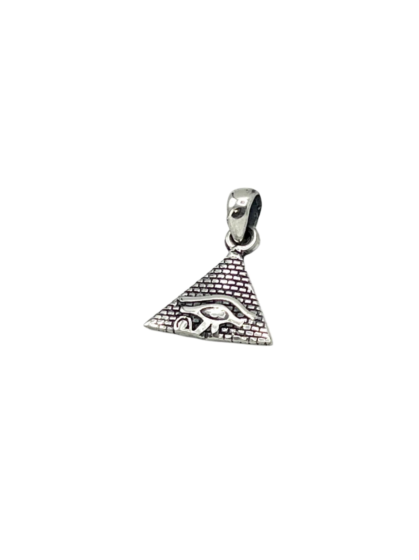 Silver Eye of Horus Pyramid Pendant