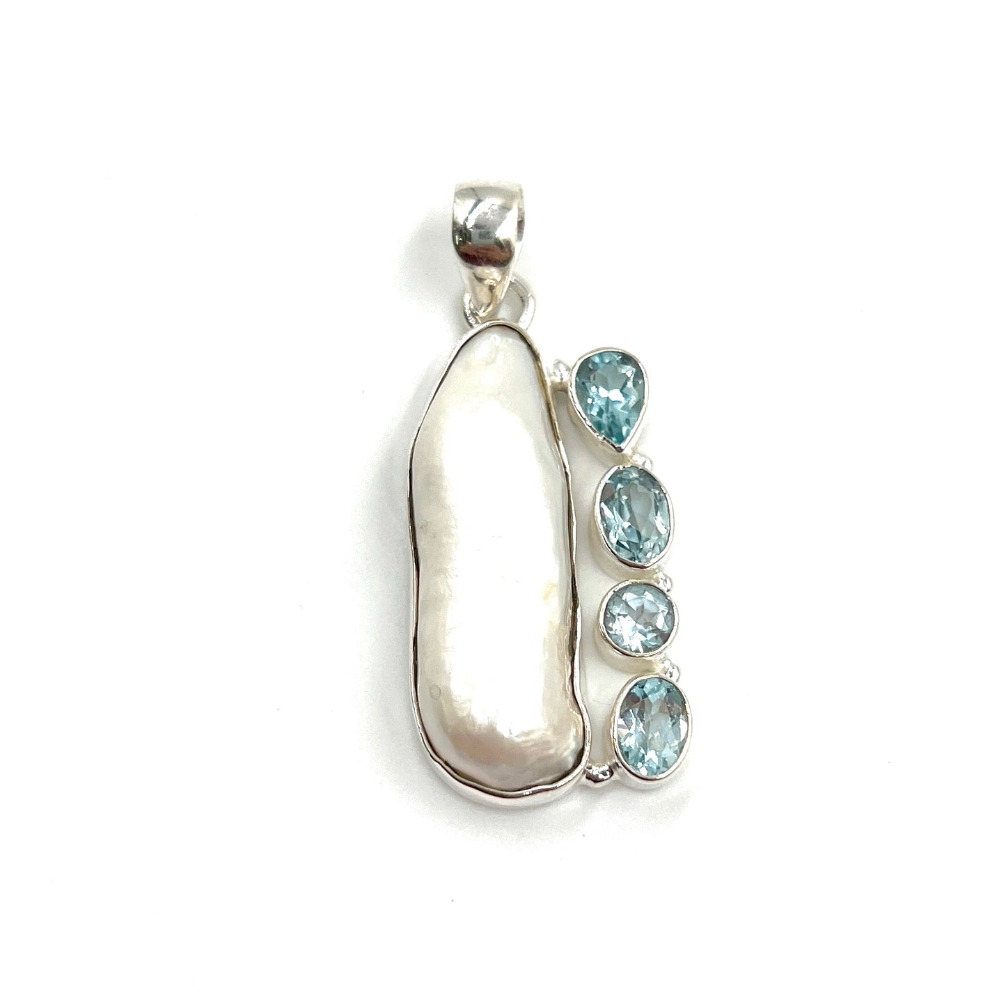 Sterling Silver Pearl & Gemstone Pendants