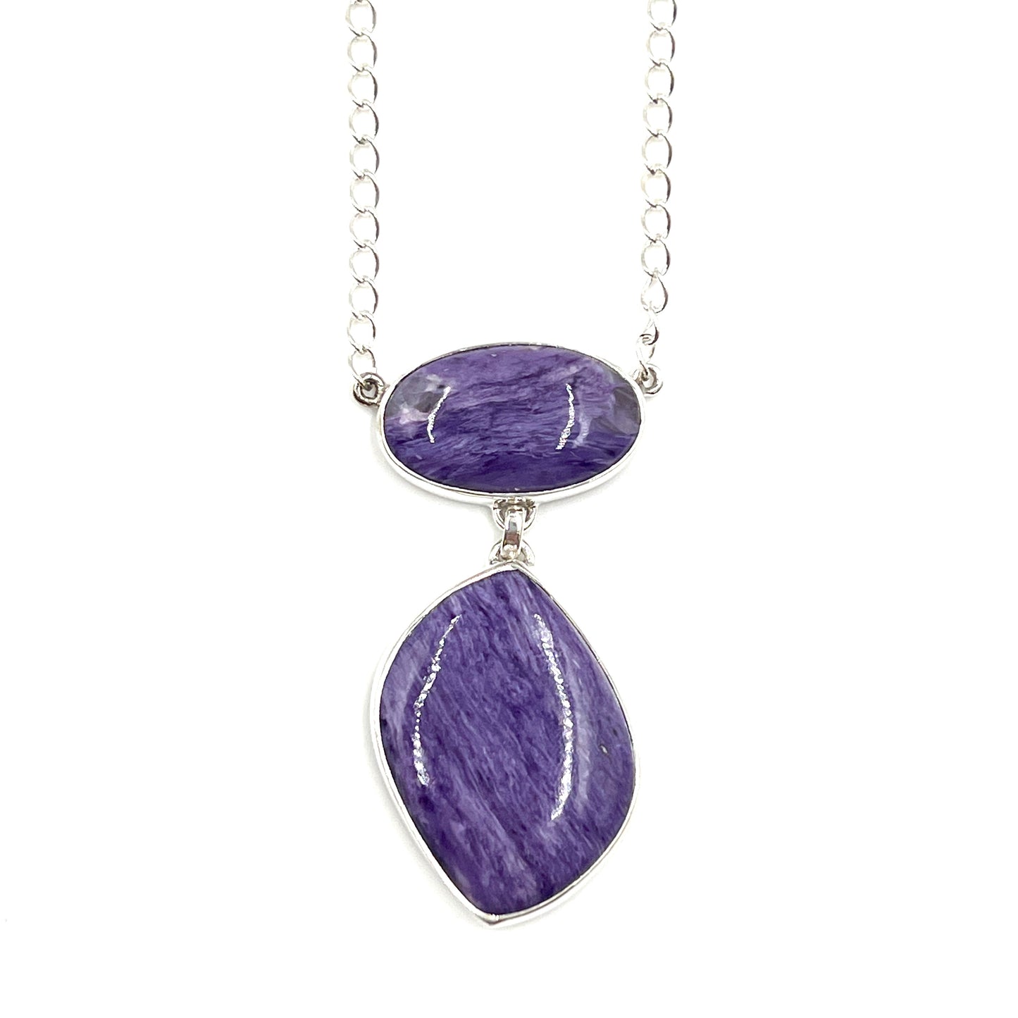 Sterling Silver Charoite Necklaces