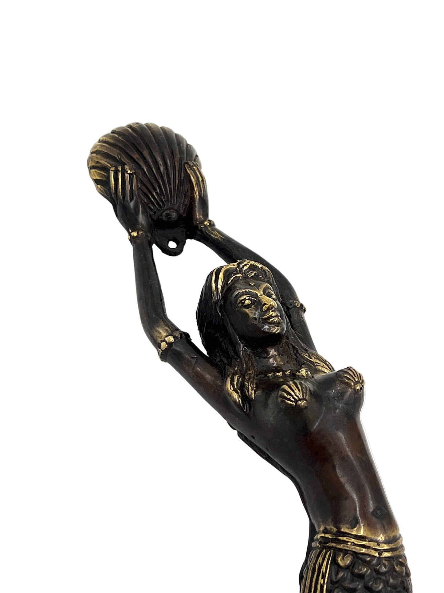 Oxidized Bronze Mermaid Door Handle
