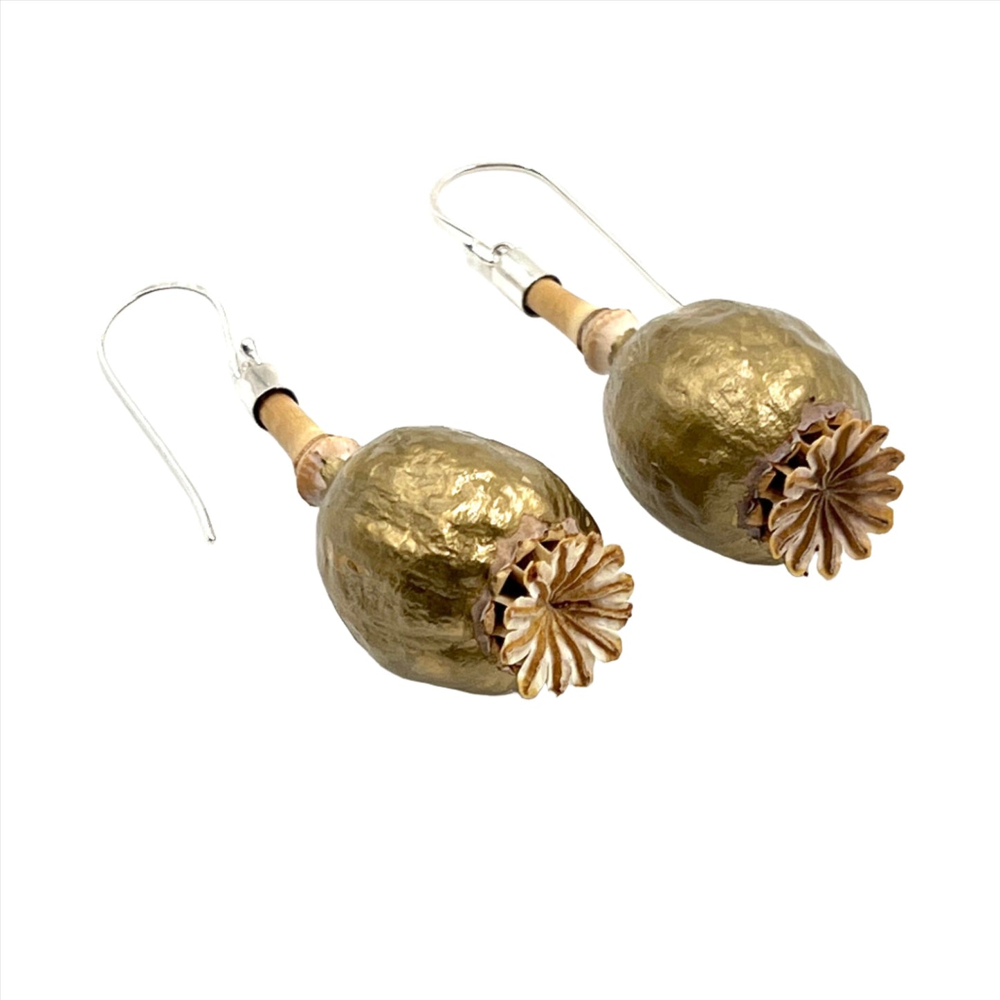 Sterling Silver Poppy Earrings