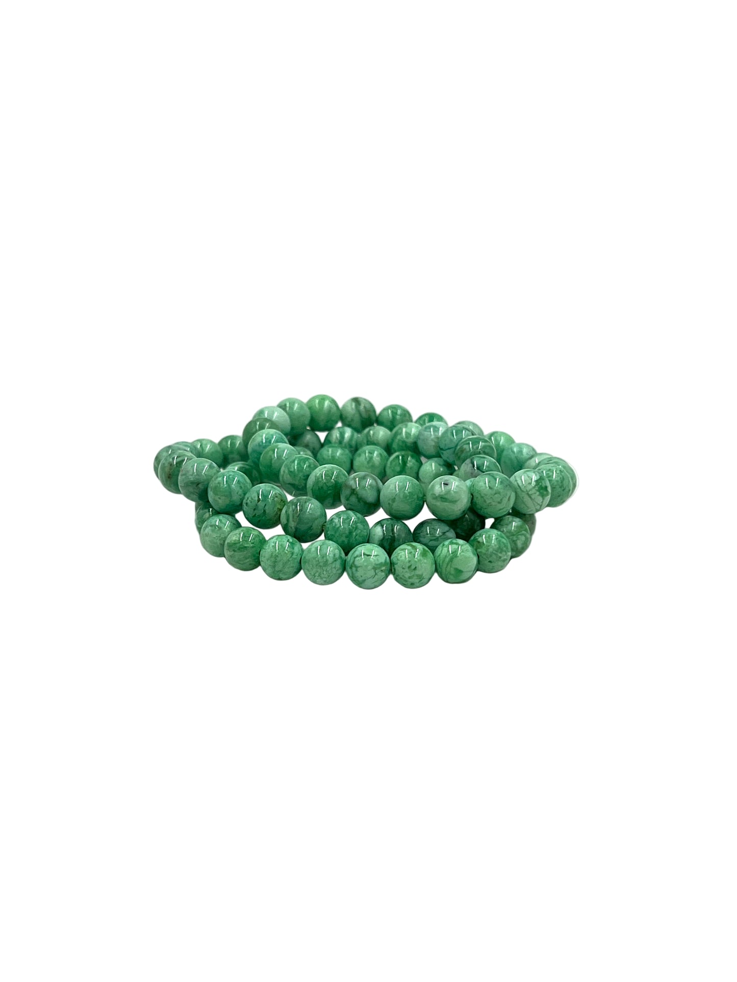 Mongolian Variscite Stretchy Beaded Bracelets