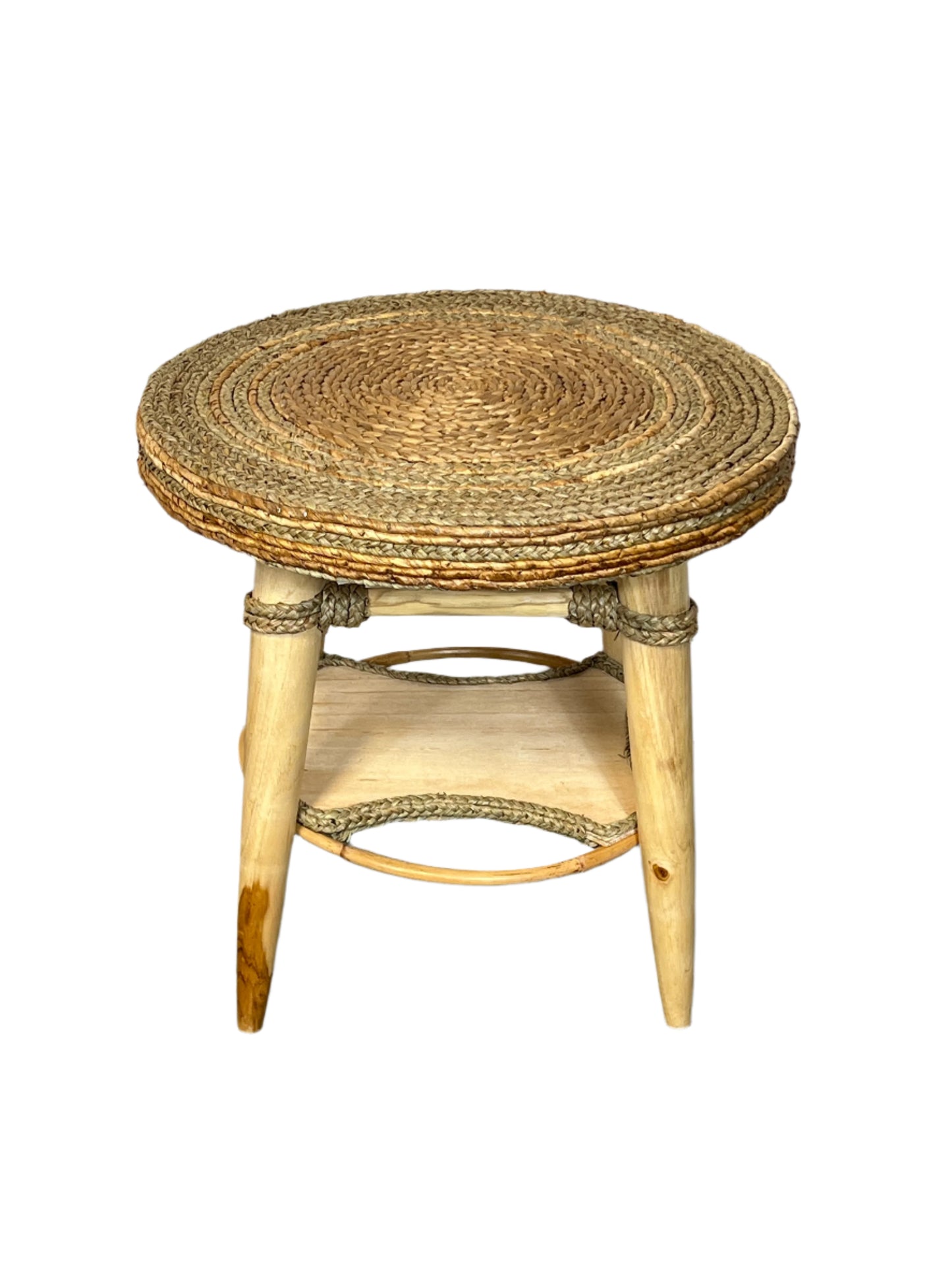 Teakwood & Banana Leaf Table & Stool Sets