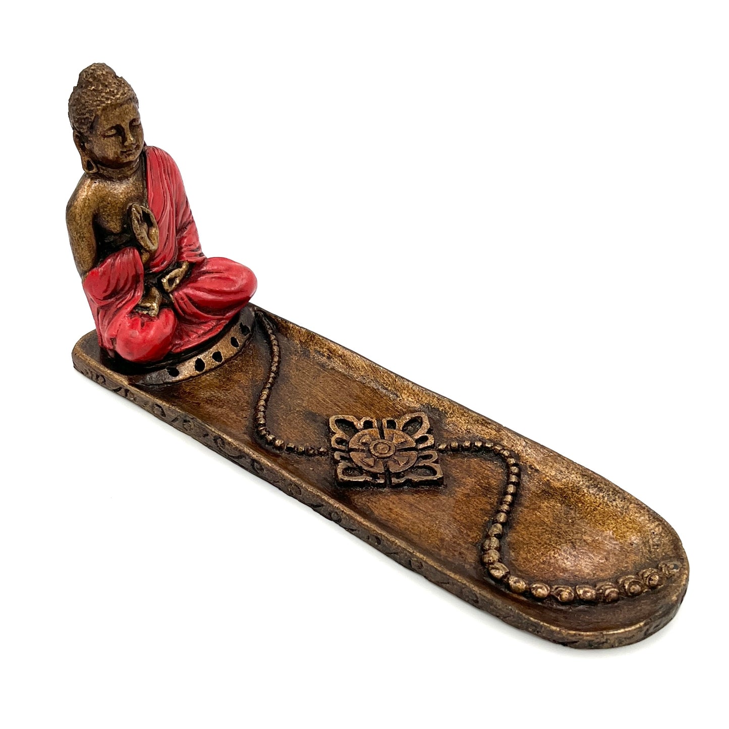Resin Buddha 5 Stick Incense Burner