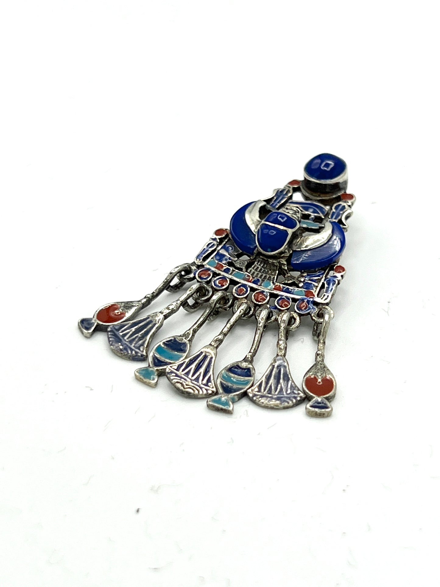 Silver Scarab Dangle Pendants