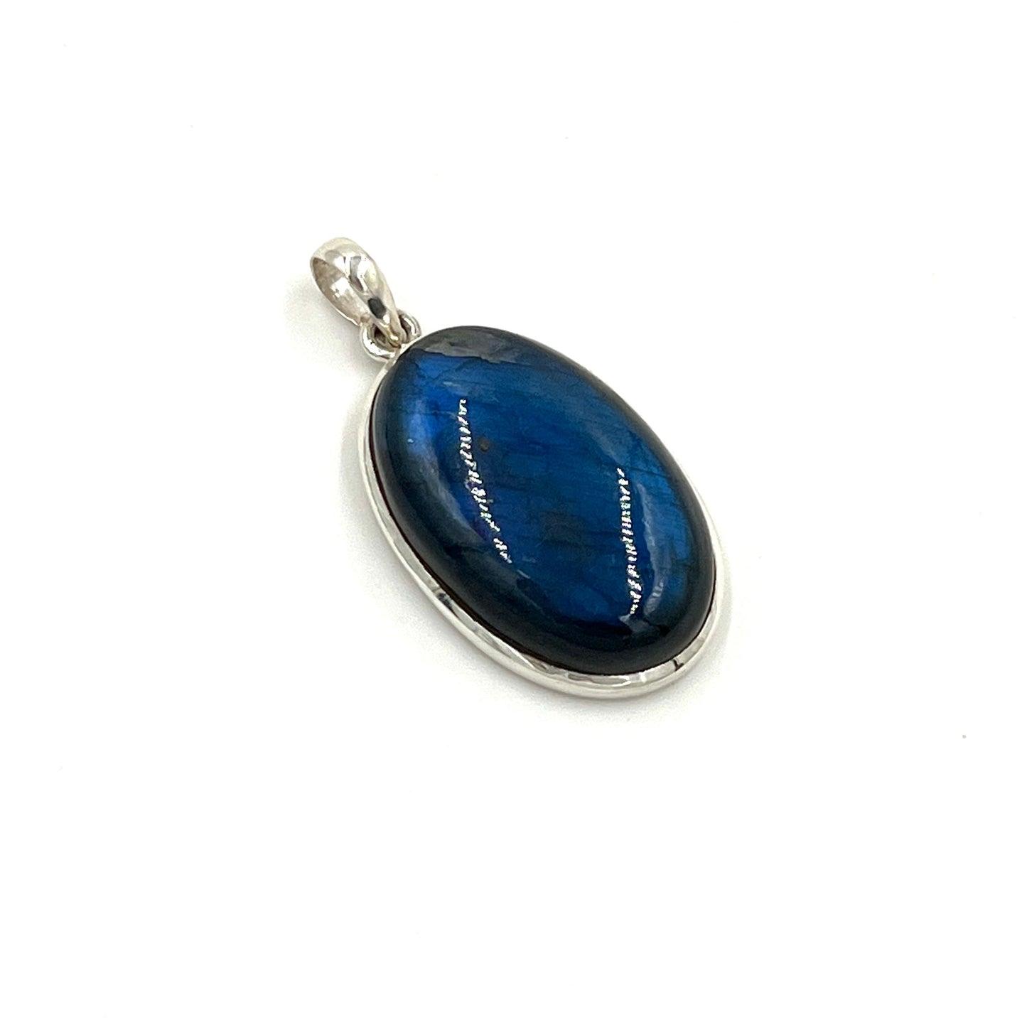 Sterling Silver Labradorite Oval Pendants
