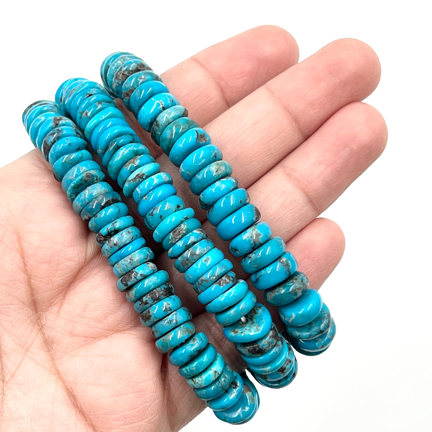 Kingman Turquoise Beaded Bracelets
