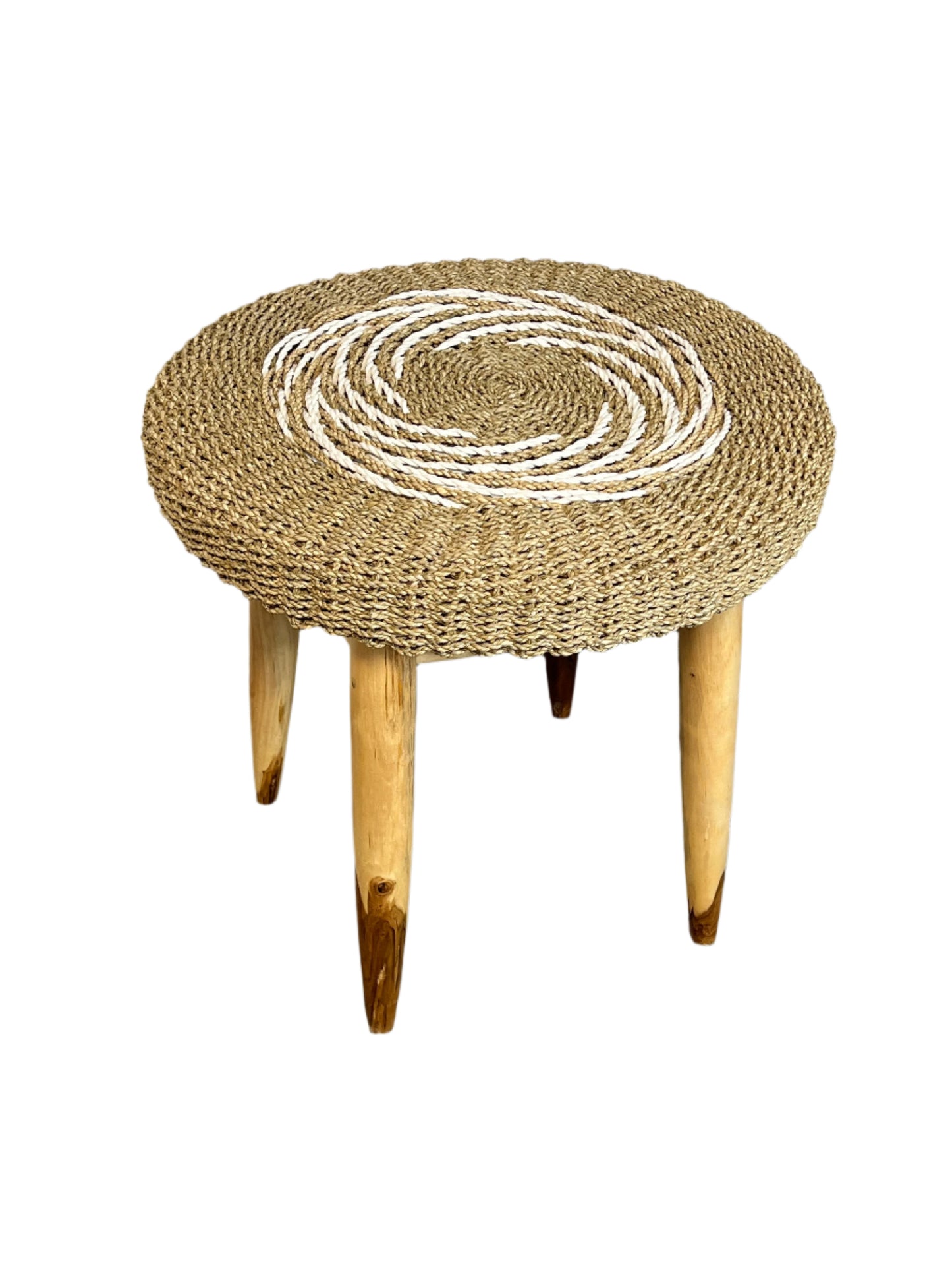 Teakwood & Rattan Table & Stool Sets