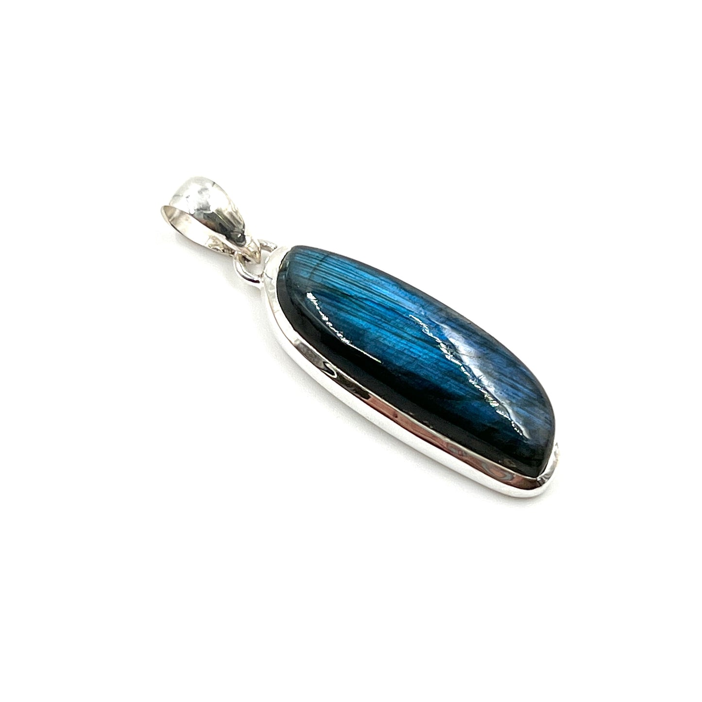 Sterling Silver Labradorite Square Pendants