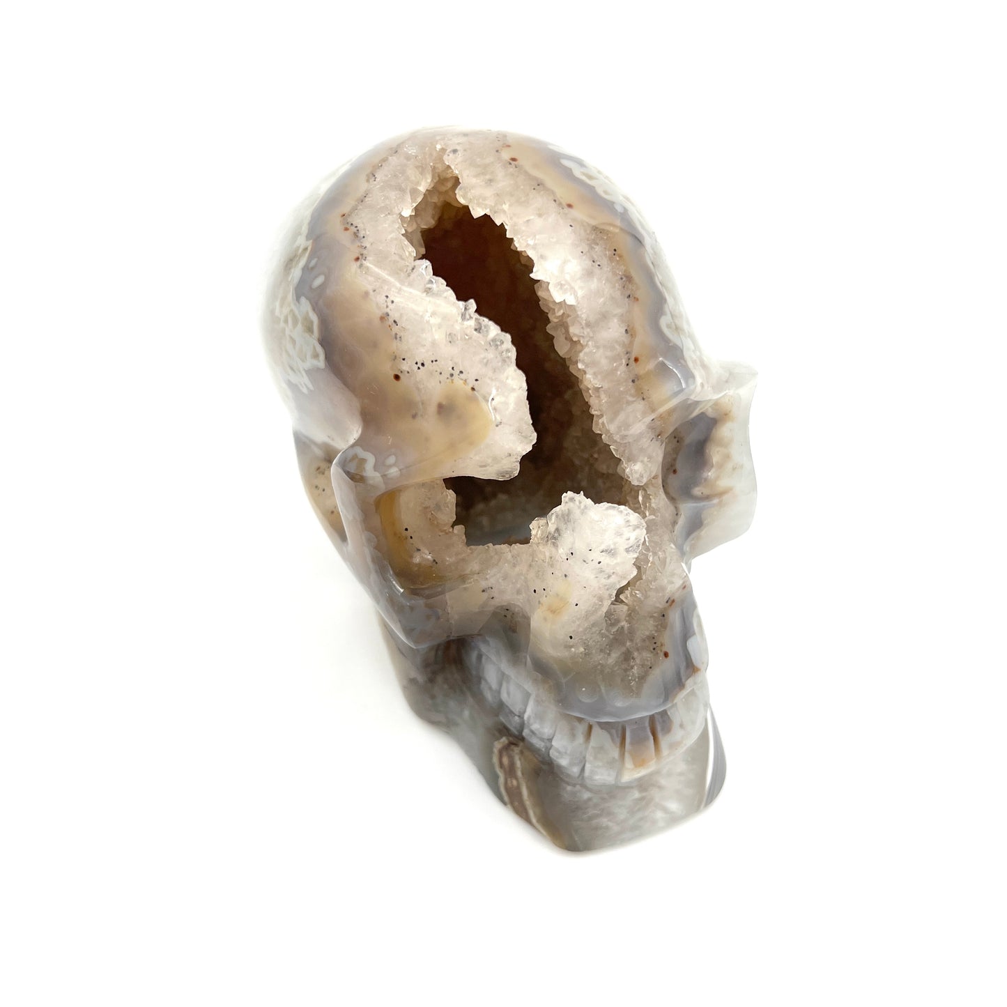 Druzy Agate Skull