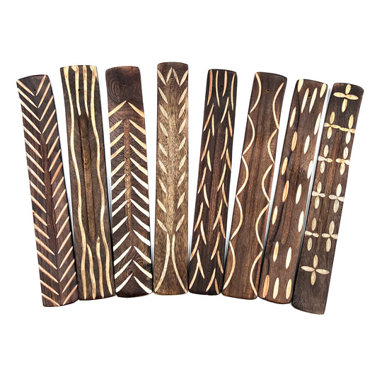 Hand Carved Wood Incense Burners