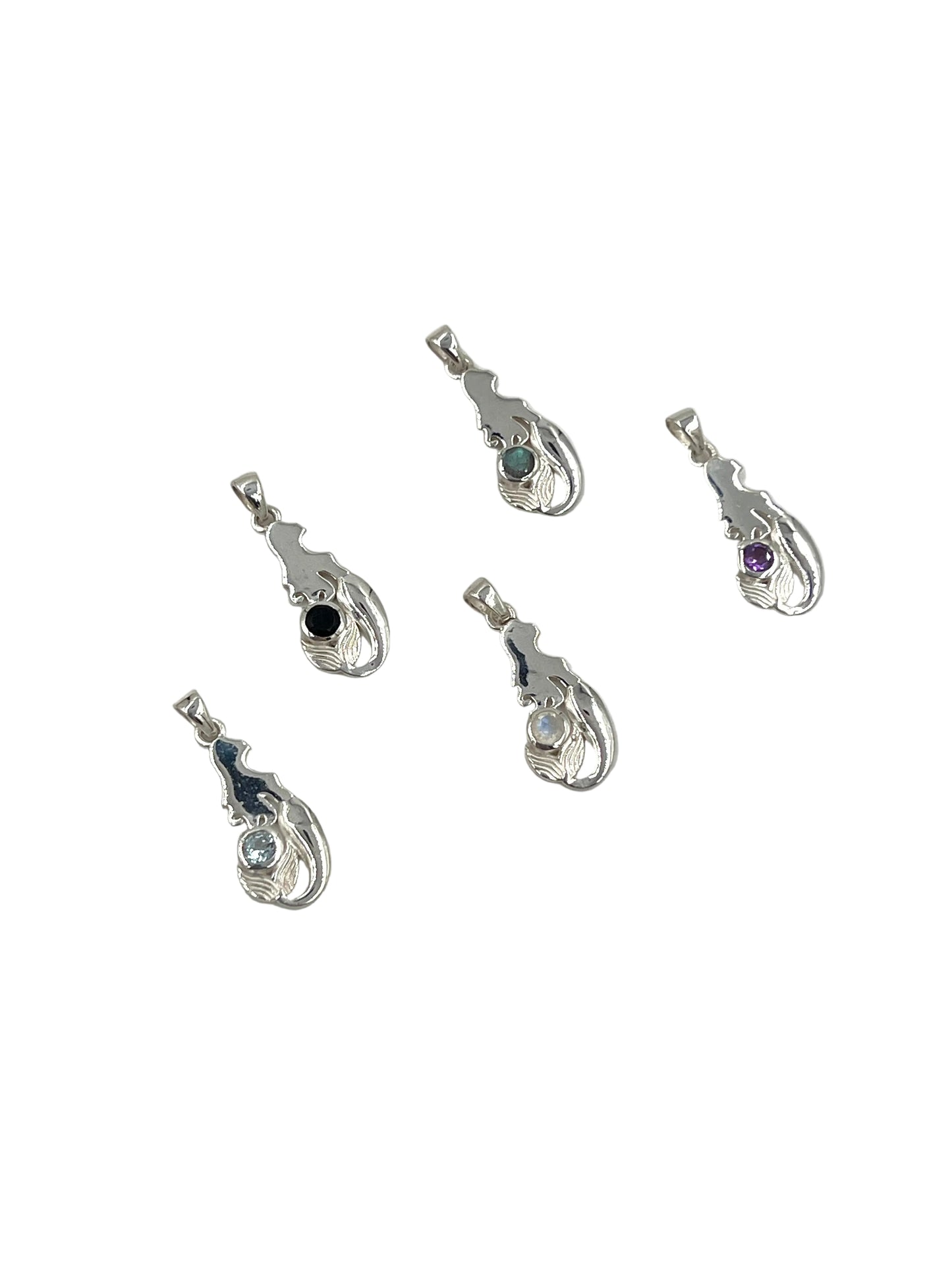 Gemstone Mermaid Pendants